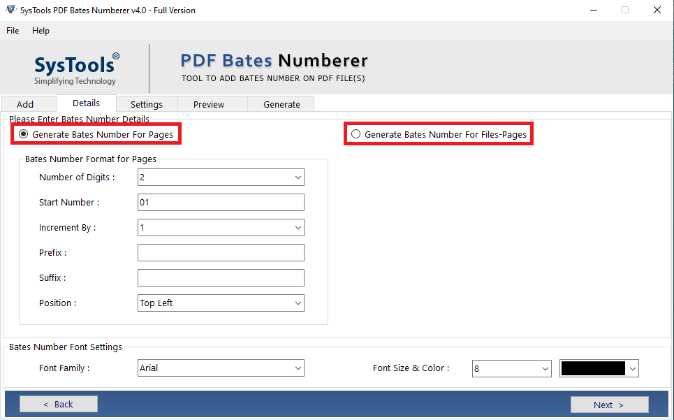 PDF Page Numbering Software – Add Bates Number To PDF Files